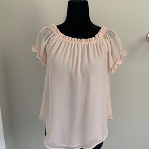 Pink Off the Shoulder Blouse